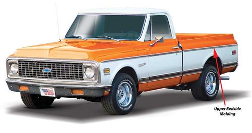 1969-72 C/10 Upper Bed Molding, Longhorn, Each.