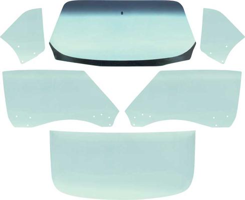 1968-69 Camaro Coupe; 6 Piece Glass Kit; Tinted