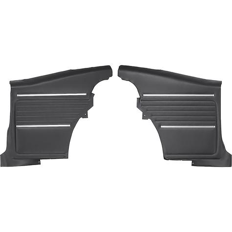 1968 Camaro; Assembled Interior Rear Quarter Side Panels; Std Interior; Coupe; Black