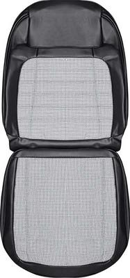 1968 Camaro; Front Bucket Seat Upholstery; Houndstooth Interior; Black/Black & White