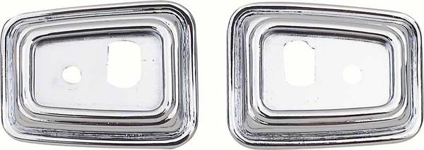 1968-69 Camaro; Door Grab Handle Bezels; with Deluxe Interior; Molded Door Panels