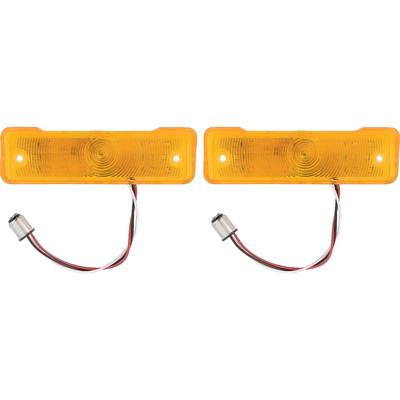 1966-67 Chevy II Nova; LED Park Lamp Lens; Amber; Pair