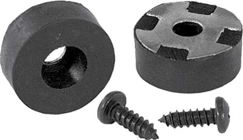 1961-79 GM; Bucket Seat Back Rubber Stopper Set; Round; w/Mounting Screws; Pair