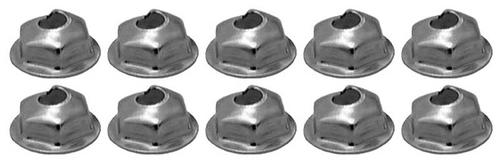 Molding Clip Retaining Pal Nut, #10-24 Thread Size, 1/2" Diameter Washer Head, 10 Piece Set