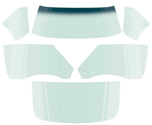 1968-69 Camaro Coupe; 6 Piece Glass Kit; Tinted