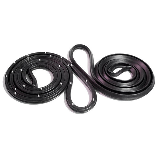 1962-67 Chevy II 4-door sedan, rear molded door seals w/ clips (LM 20-L/R)**