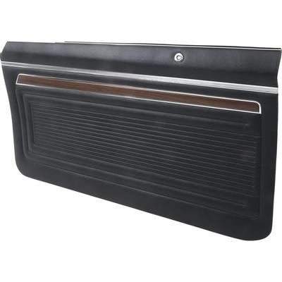 1970-72 Nova SS; Front Door Panels; Custom Interior; 2 Door; Pre-Assembled; Black; Pair - Brand: PUI