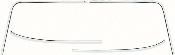 1968-1972 Chevy II Nova Front Windshield Molding 4pc set