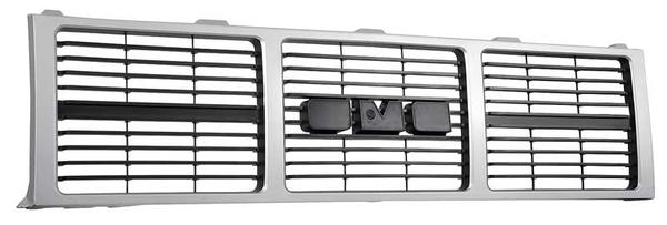 1985-88 GMC Truck Grill, Silver and Gray, Single or Dual Rectangular Headlamps