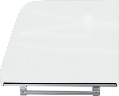 1964-66 C/10 Side Window With Lower Glass Channel, LH, Clear Glass, Each.