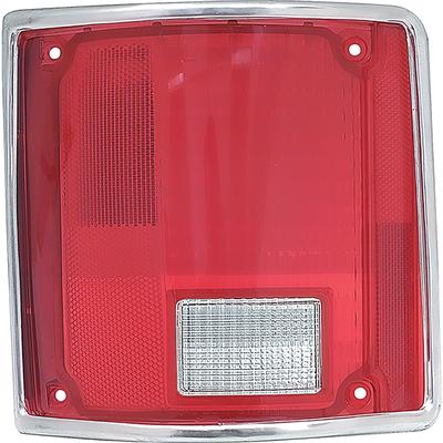 1973-91 C/10; Tail Light Lens; with Chrome Trim; LH Driver Side