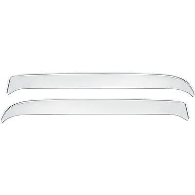 1967-72 C/10; Door Window Visor Shades; Polished Stainless; Pair