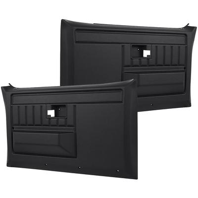 1981-87 C/10 Front Door Panels, (BLACK) Pair.
