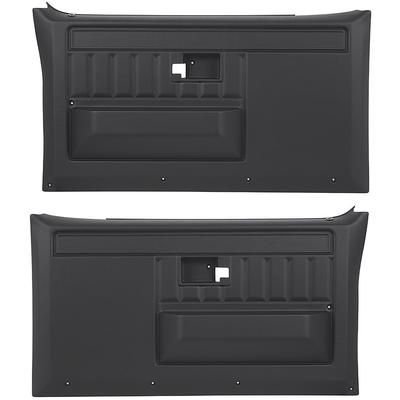 1981-87 C/10 Front Door Panels, (BLACK) Pair.