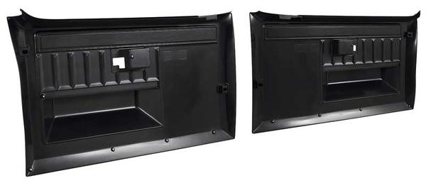 1981-87 C/10 Front Door Panels, (BLACK) Pair.