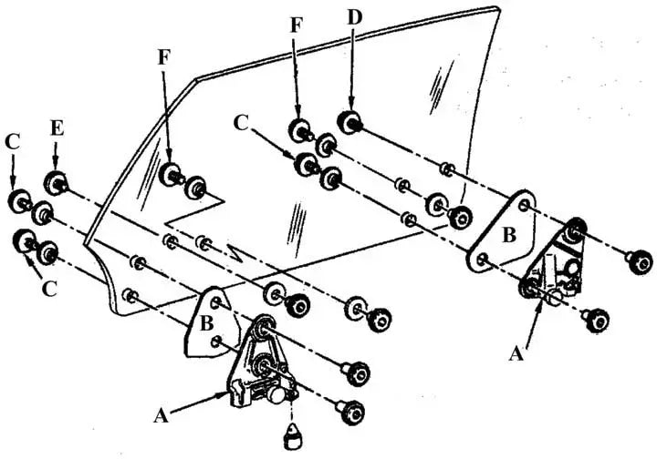 1968-69 Camaro, Firebird; Door Glass Mounting Set; RH & LH Doors