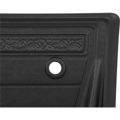 1972 C/10; Deluxe Interior Door Panels; with Upper Scroll Design; Black; Pair