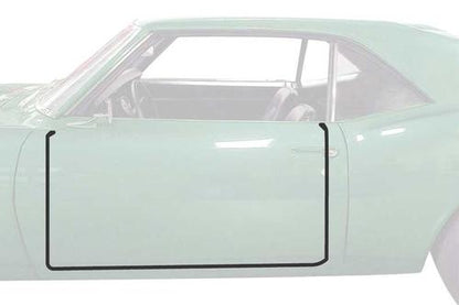 1968-69 Camaro, Firebird; Door Frame Weatherstrip; Pair (DWP 1710 68)