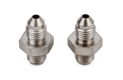 Brake Adapter -3AN To 3/8"-24 Inverted Flare Electroless Nickel Plated Short Steel