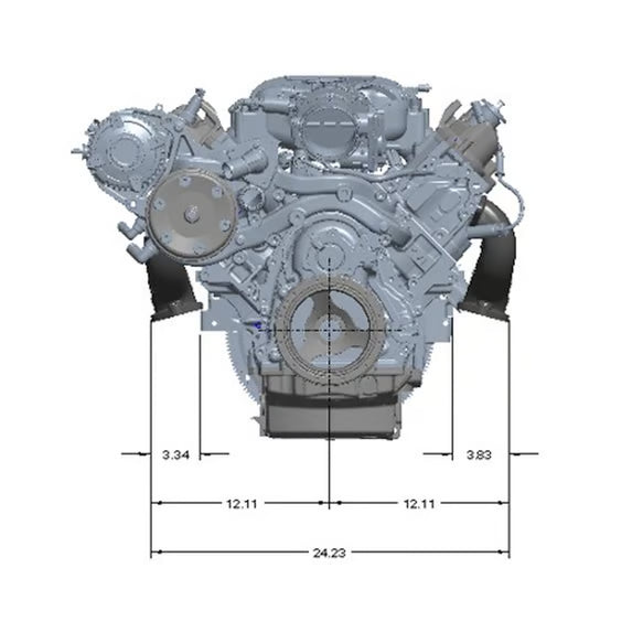 Hooker BlackHeart LT Swap Exhaust Manifolds - Center Dump - Natural Cast
