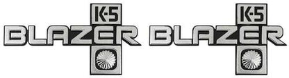 1981-88 Blazer "K-5 BLAZER" Fender Emblems, Pair.