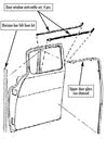 1955-1959 Chevrolet Truck window felts sweep fuzzie  Weatherstrip Seal Kit