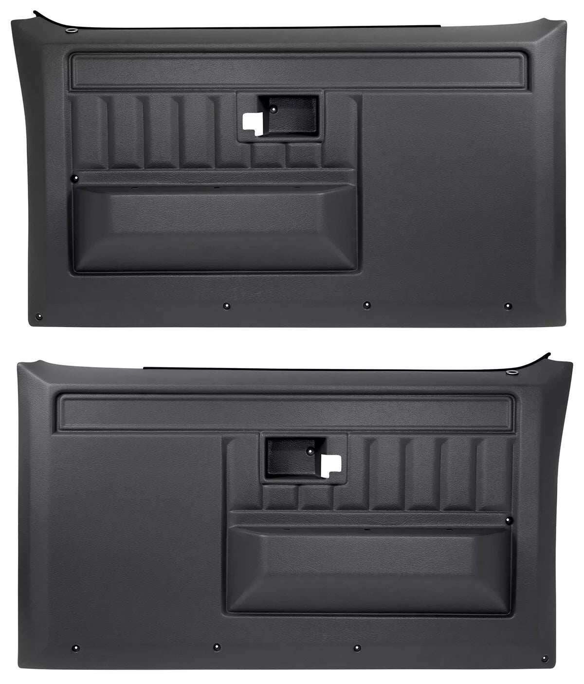 1981-87 C/10 Front Door Panels, (BLACK) Pair.