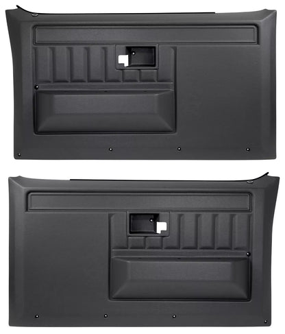1981-87 C/10 Front Door Panels, (BLACK) Pair.