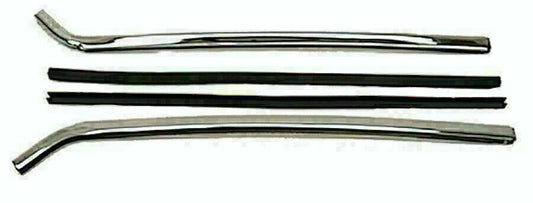 1967- 69 Camaro Quarter Window Molding with inserts - Pair