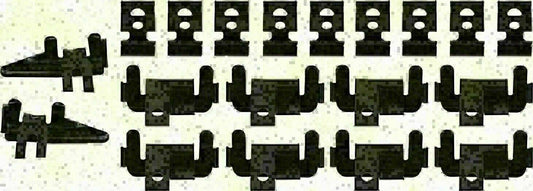 1963-1964 Impala Full Size 2 Door Hardtop Windshield Molding Clip Set - OER K142