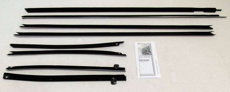 1969-1970 Impala 2 Door Hardtop Authentic window fuzzies  Felt kit (8pcs)